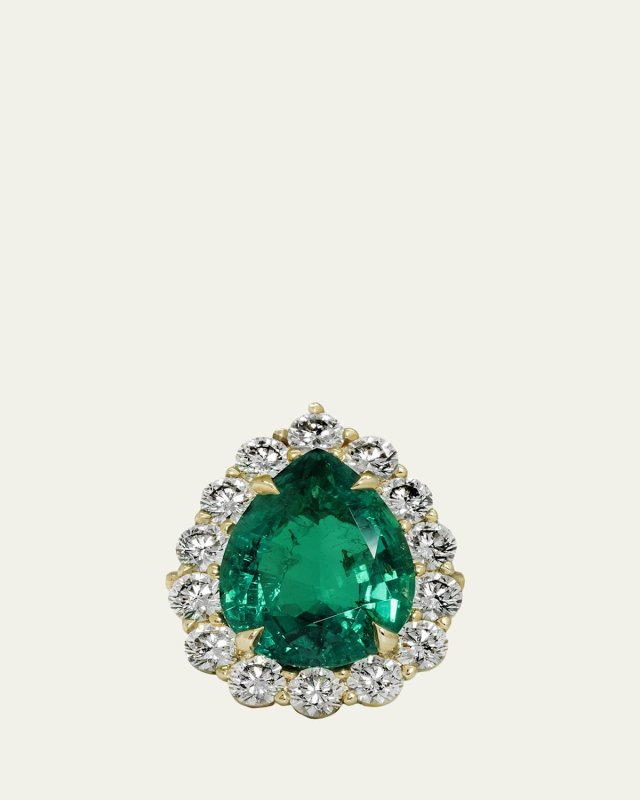 Royale Bestie Emerald Pear Ring
